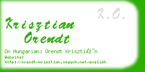 krisztian orendt business card